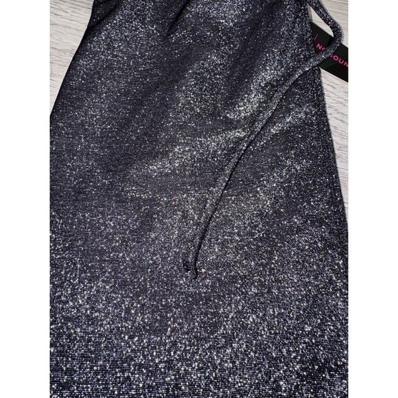 No Boundaries  Black Lurex Cover up skirt Metallic black L 11-13 NWT - Picture 4 of 5